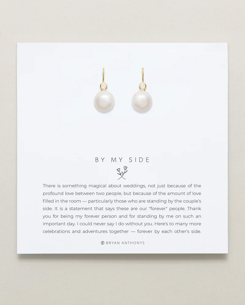 By My Side Pearl Drop Earrings Jewelry Bryan Anthony's   
