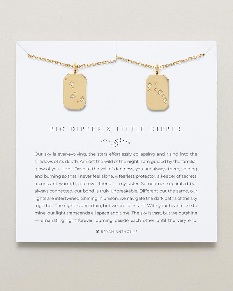 Big Dipper & Little Dipper Necklace Set Jewelry Bryan Anthony's Gold  