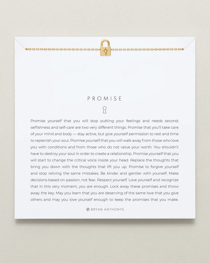Promise Icon Necklace Jewelry Bryan Anthony's Gold  