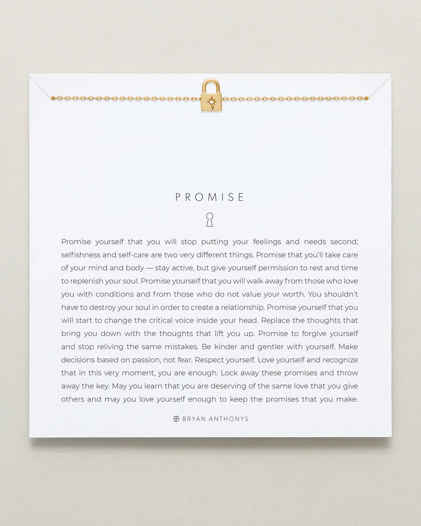 Promise Icon Necklace Jewelry Bryan Anthony's Gold  