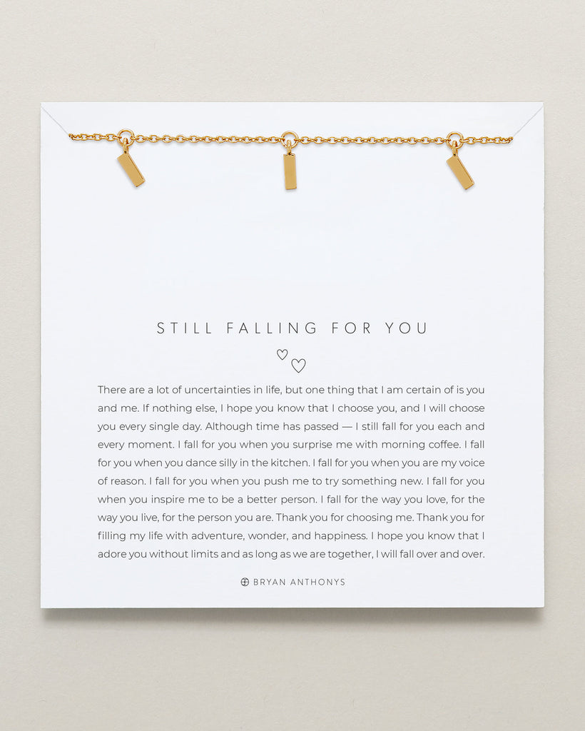 Still Falling For You Necklace Jewelry Bryan Anthony's Gold  