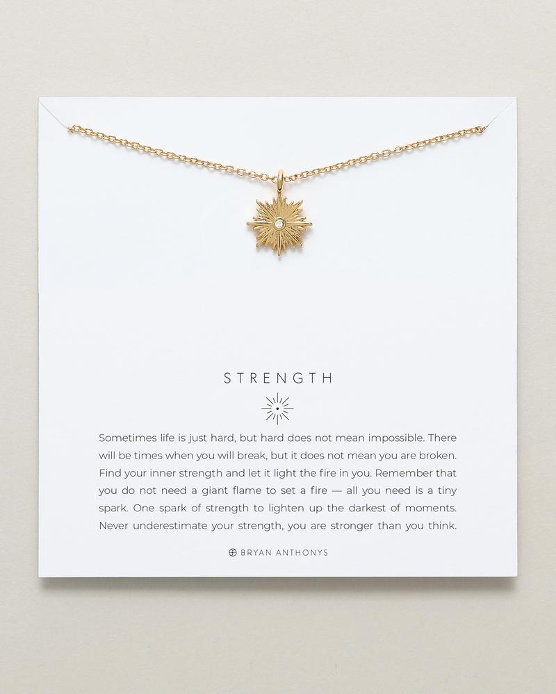 Strength Necklace Jewelry Bryan Anthony's Gold  