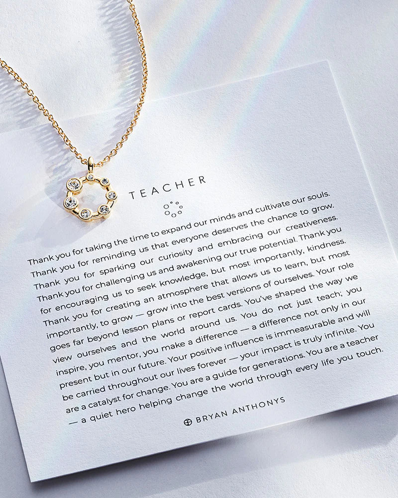 Teacher Necklace Jewelry Bryan Anthony's   