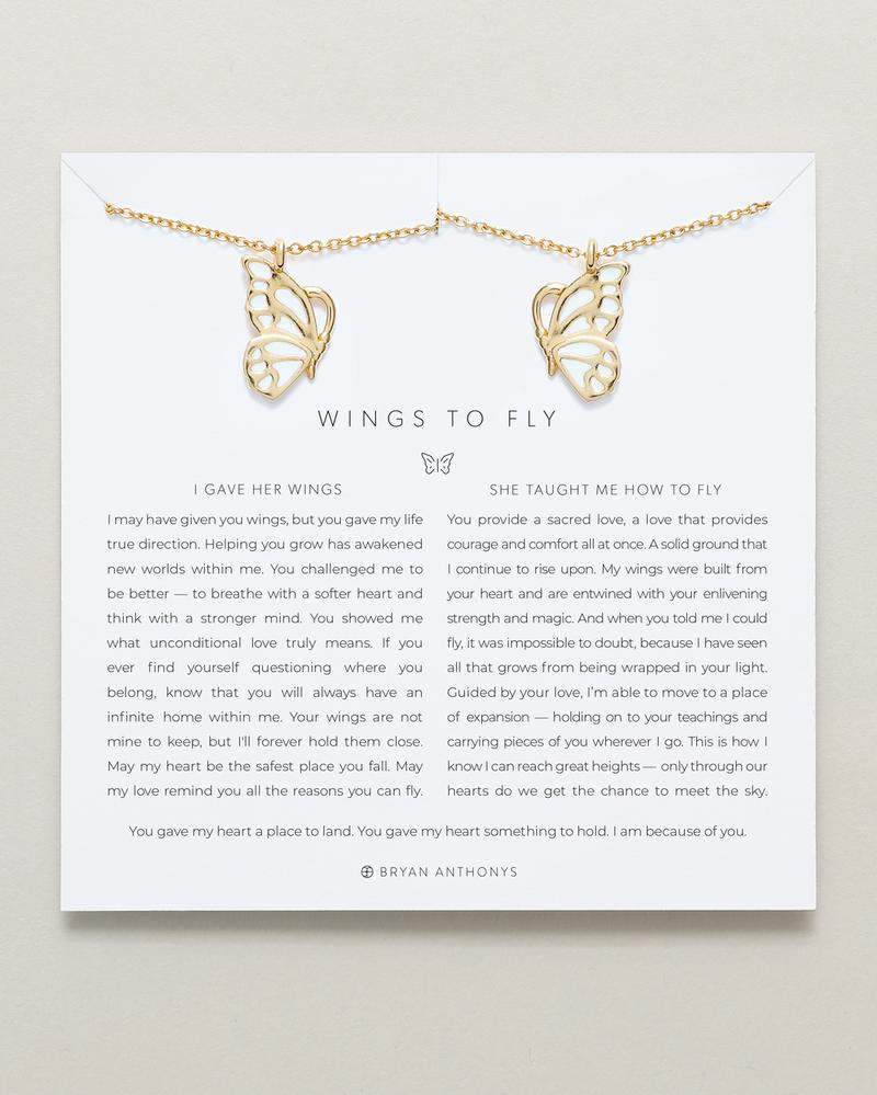 Wings To Fly Necklace Set Jewelry Bryan Anthony's Gold  