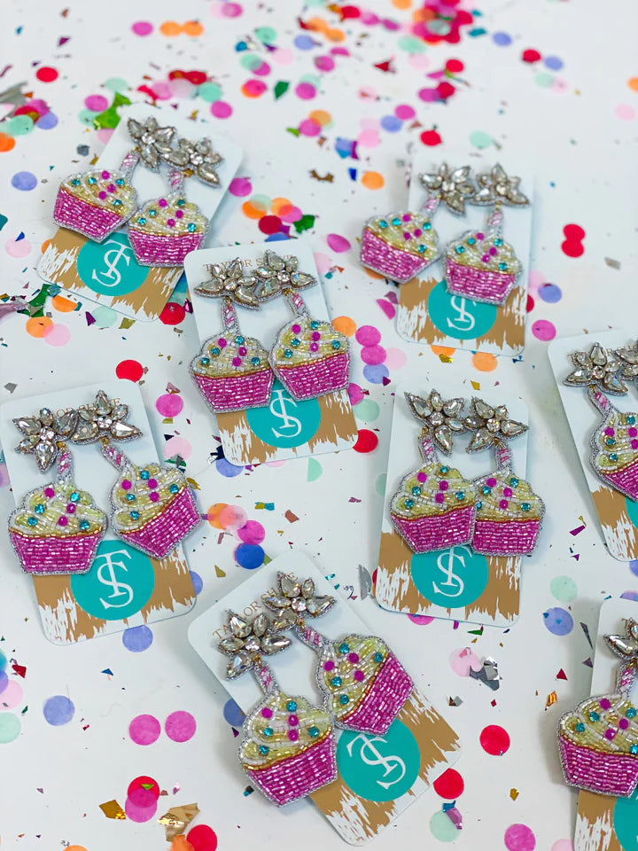 Birthday Cupcake Earrings Jewelry Taylor Shaye Designs   