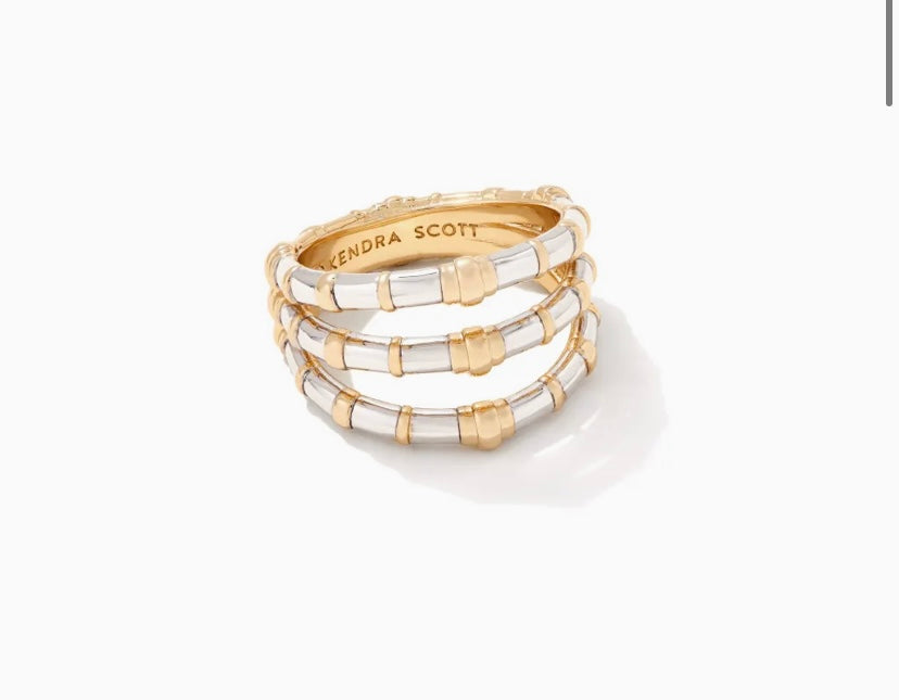 Essie Triple Band Ring Jewelry Kendra Scott Mixed Metal 6 