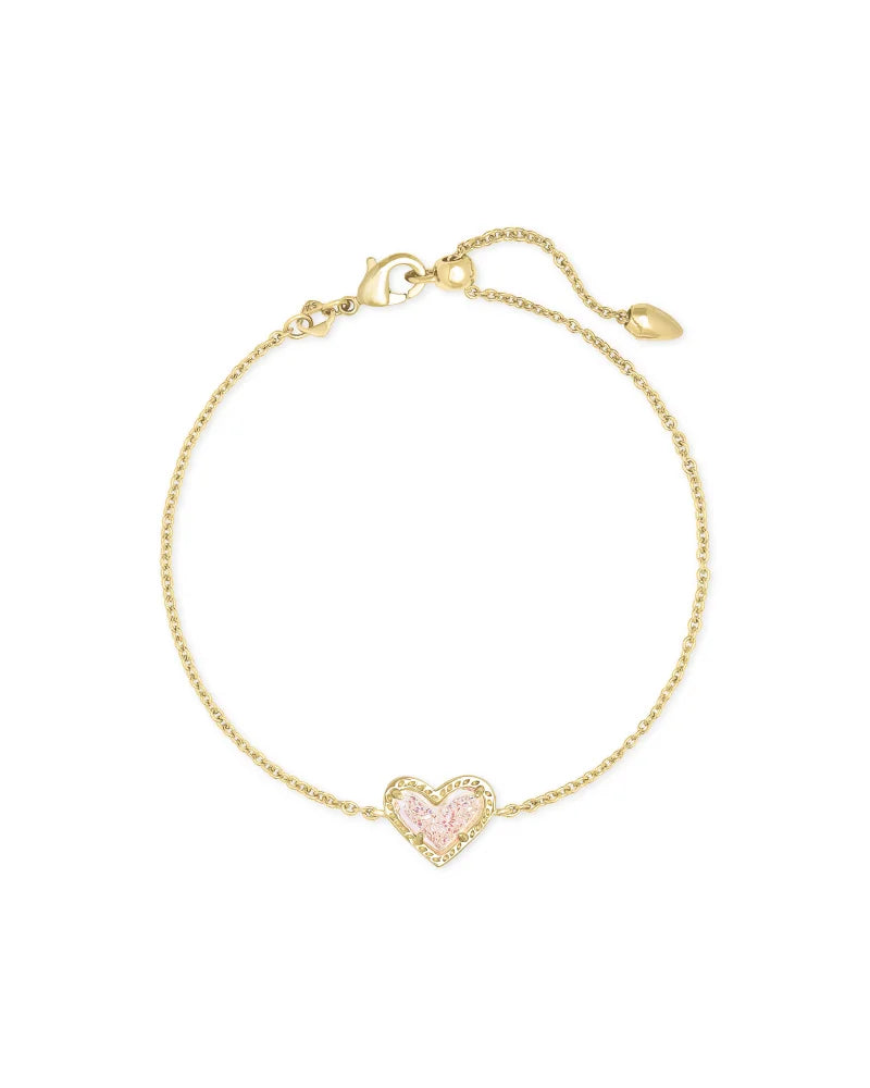 Ari Heart Chain Bracelet Jewelry Kendra Scott Gold Iridescent Drusy  