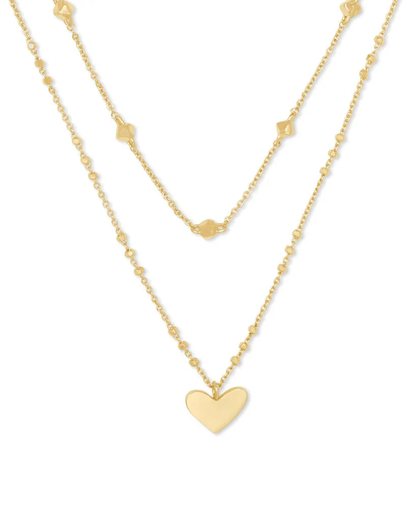 Ari Heart Multi Strand Jewelry Kendra Scott Gold  