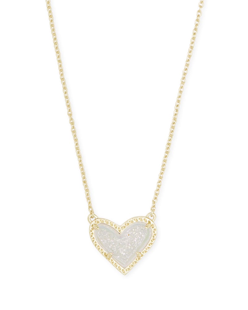 Ari Heart Drusy Necklace Jewelry Kendra Scott Gold Iridescent Drusy  