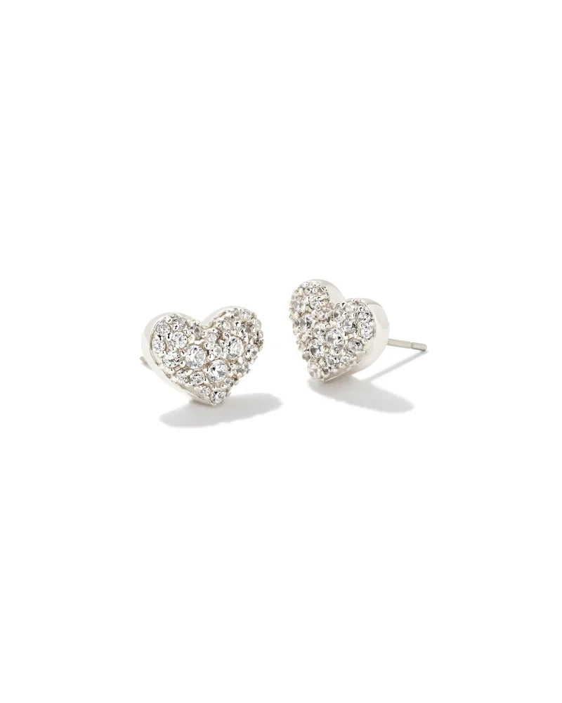Ari Pave Studs Jewelry Kendra Scott Silver  