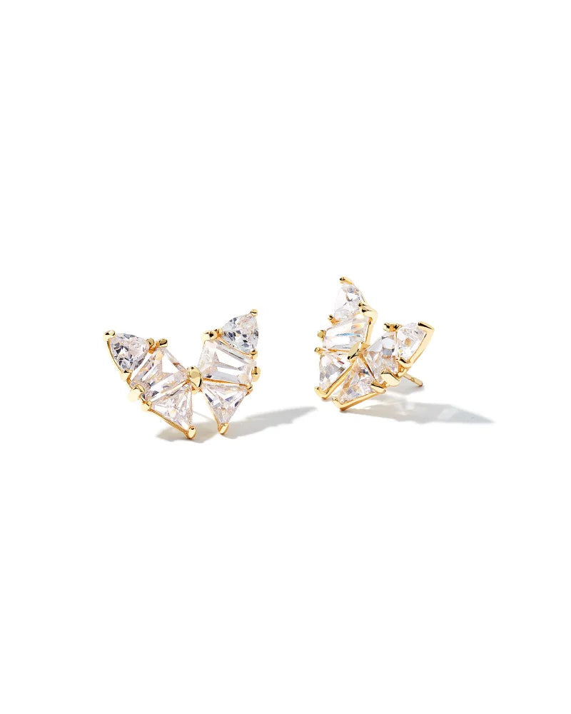 Blair Butterfly Stud Jewelry Kendra Scott Gold Crystal  