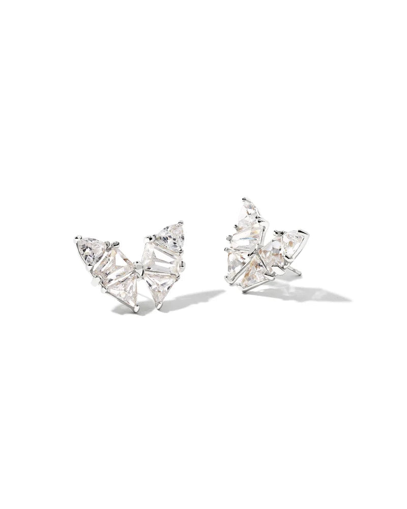 Blair Butterfly Stud Jewelry Kendra Scott Silver Crystal  