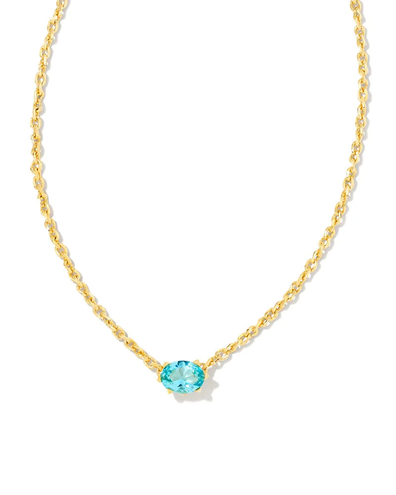 Cailin Pendant Jewelry Kendra Scott Gold Aqua Crystal  