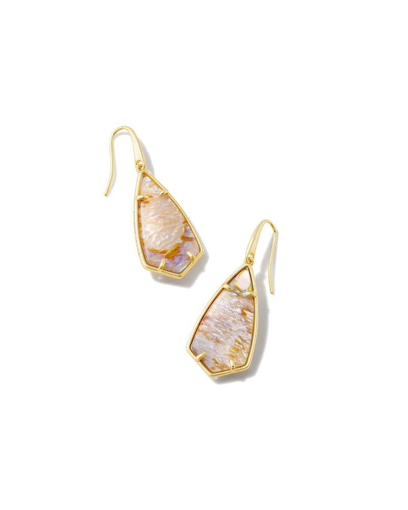 Camry Drop Earrings Jewelry Kendra Scott Gold Iridescent Abalone  