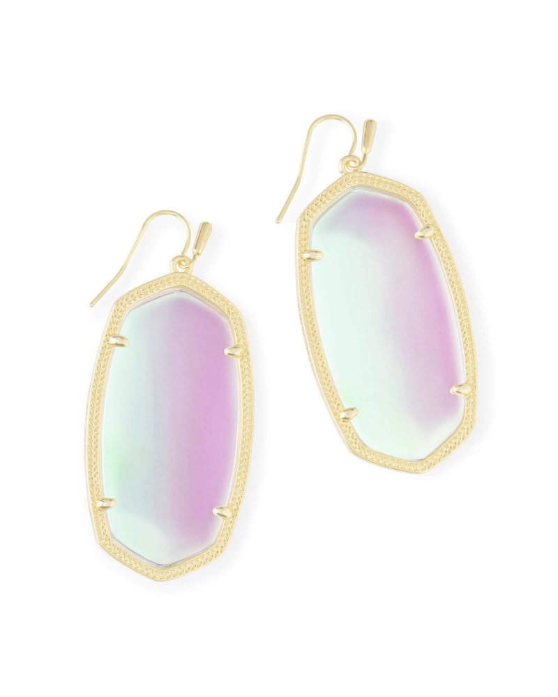 Danielle Earring Jewelry Kendra Scott Gold Dichroic Glass  