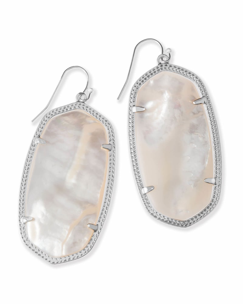 Danielle Earring Jewelry Kendra Scott Silver Ivory Mother of Pearl  