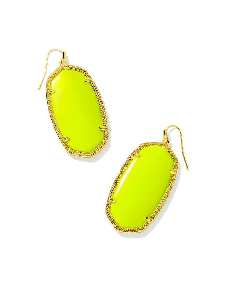 Danielle Earring Jewelry Kendra Scott Gold Neon Yellow  