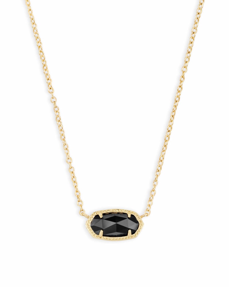 Elisa Glass Necklace Jewelry Kendra Scott Gold Black Opaque Glass  