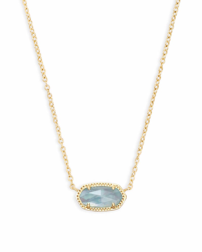 Elisa Necklace Jewelry Kendra Scott Gold Light Blue Illusion  