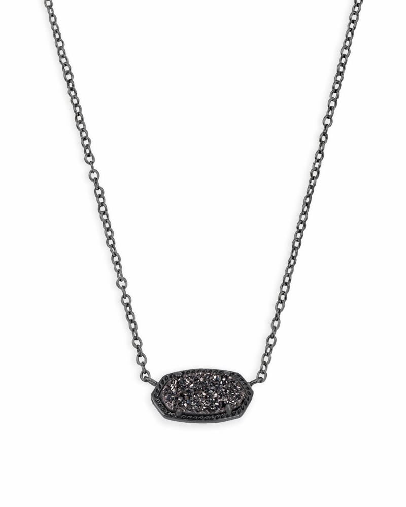 Elisa Drusy Necklace Jewelry Kendra Scott Gunmetal Black Drusy  
