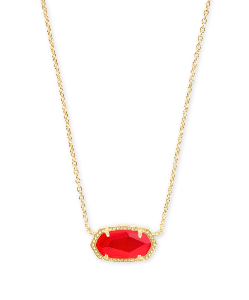 Elisa Necklace Jewelry Kendra Scott Gold Red Illusion  