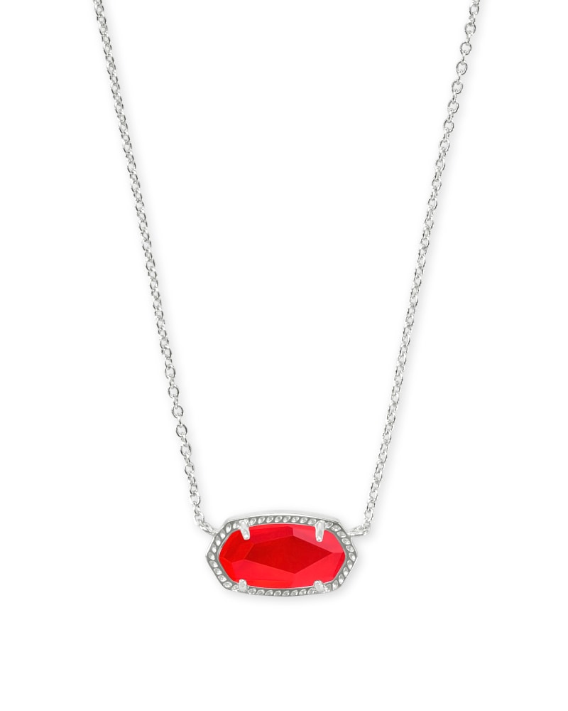 Elisa Necklace Jewelry Kendra Scott Silver Red Illusion  