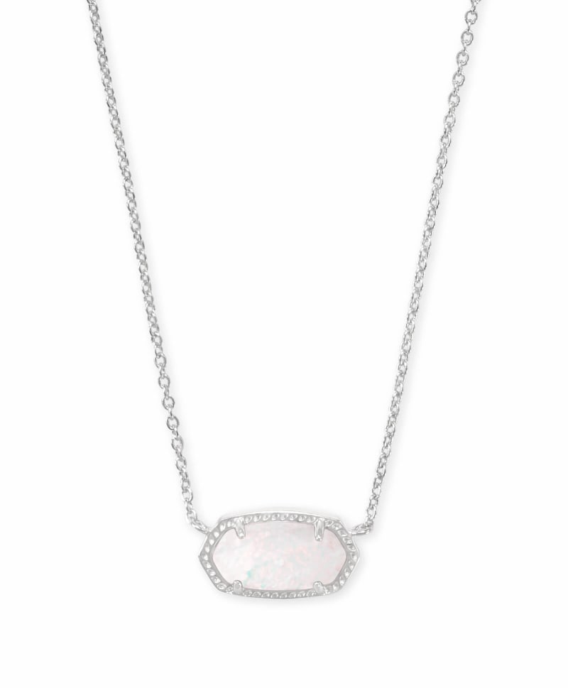 Elisa Opal Necklace Jewelry Kendra Scott Silver White Kyocera Opal  