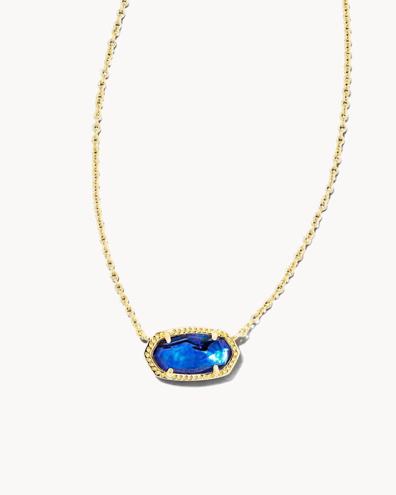 Elisa Necklace Jewelry Kendra Scott Gold Navy Abalone  