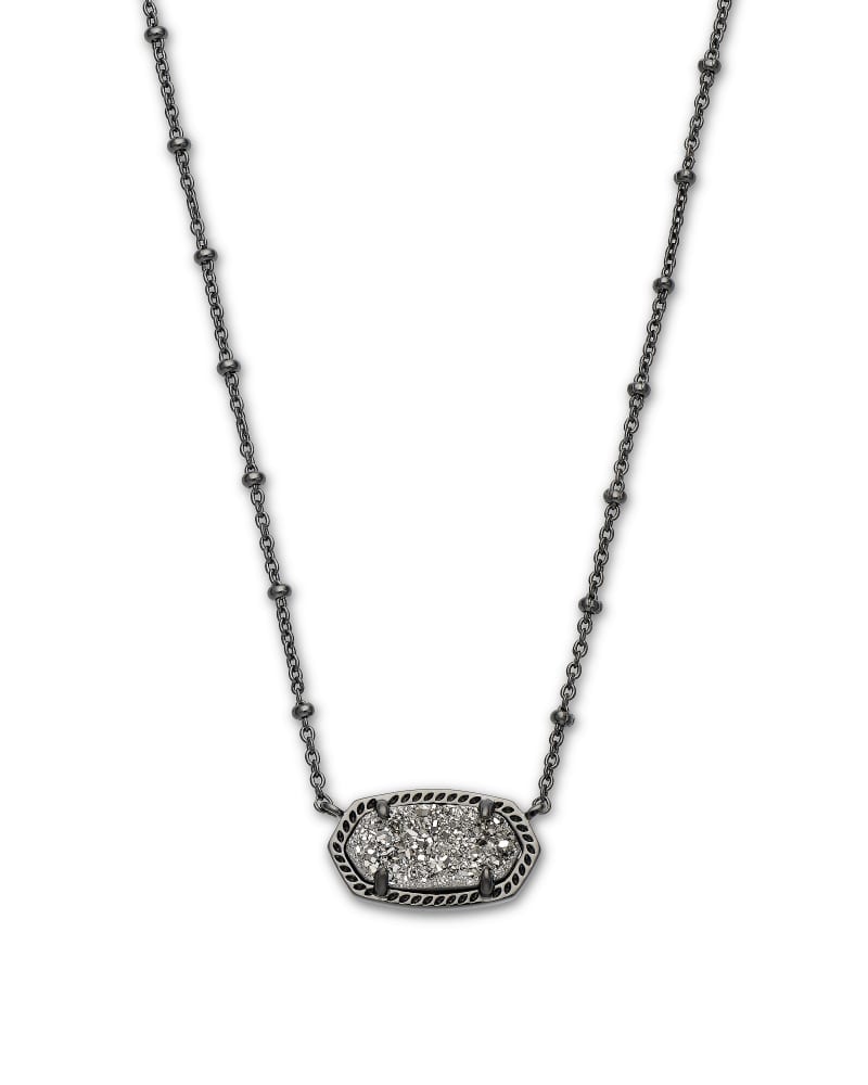 Elisa Drusy Necklace Jewelry Kendra Scott Gunmetal Satellite Platinum Drusy  