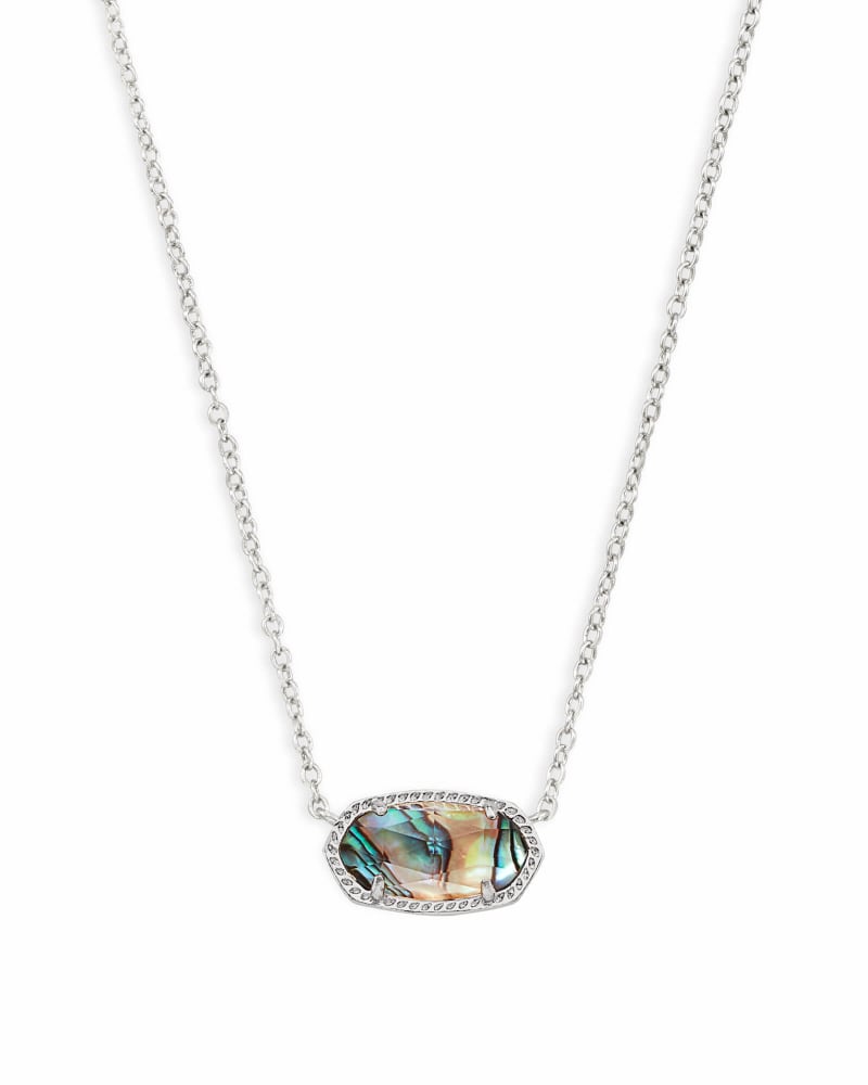 Elisa Necklace Jewelry Kendra Scott Silver Abalone Shell  