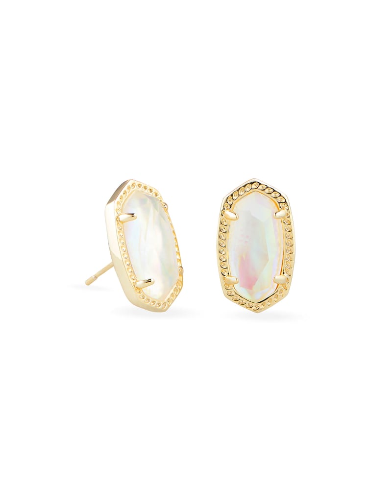 Ellie Stud Jewelry Kendra Scott Gold Iridescent Abalone  