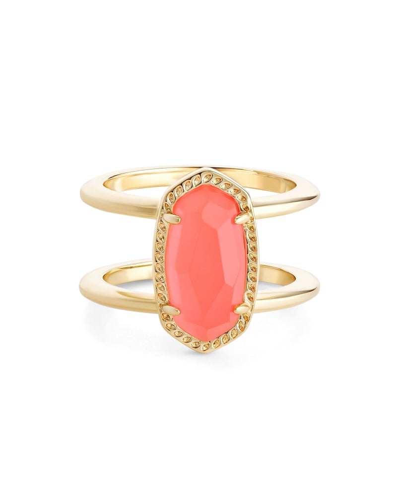 Elyse Ring Jewelry Kendra Scott Gold Coral Illusion 6 
