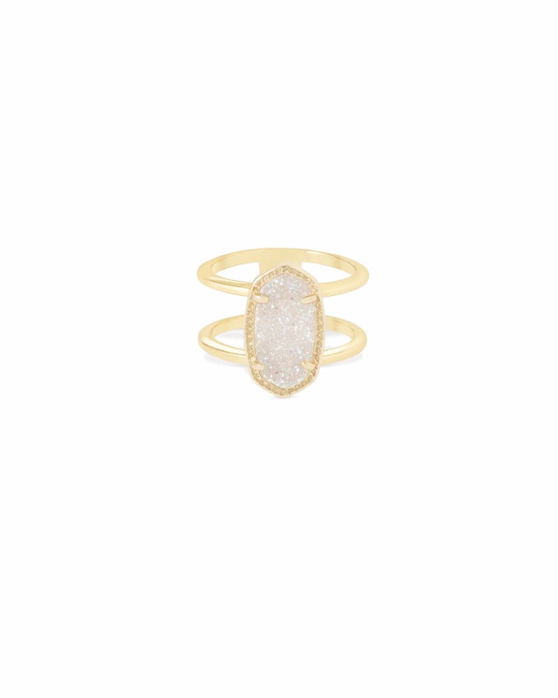 Elyse Drusy Ring Jewelry Kendra Scott Gold Iridescent Drusy 6 