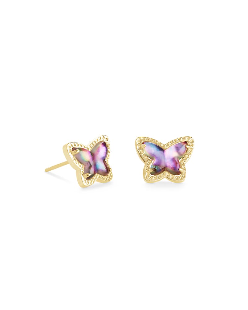 Lillia Butterfly Stud  Kendra Scott Gold Lilac Abalone  