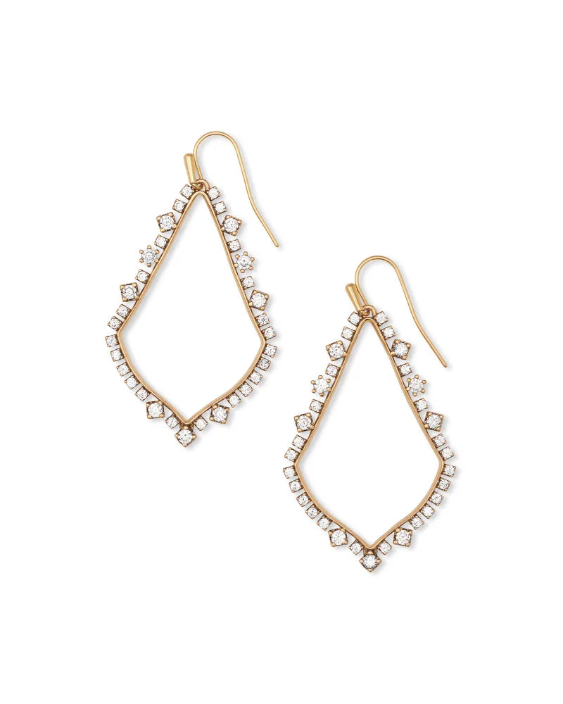 Pave Sophee Earring Jewelry Kendra Scott Vintage Gold  