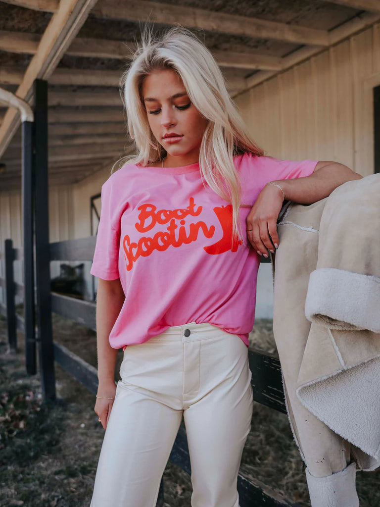 Boot Scootin' Tee Clothing Peacocks & Pearls   