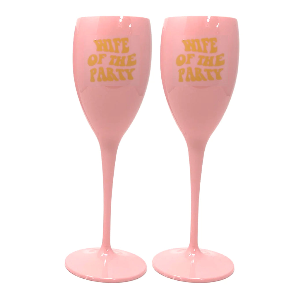 Wife of the Party Flutes (set of 2) Home Tart by Taylor   